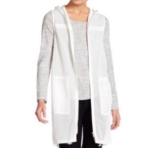 Elie Tahari Sport White Mesh Hooded Vest